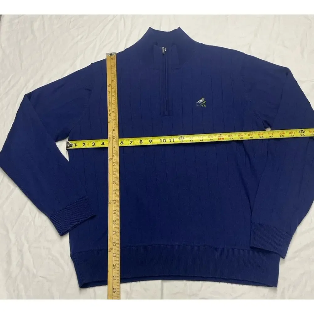 Bobby Jones  1/4 zip golf sweatshirt Merino Wool men’s size M Navy Blue Golfwear